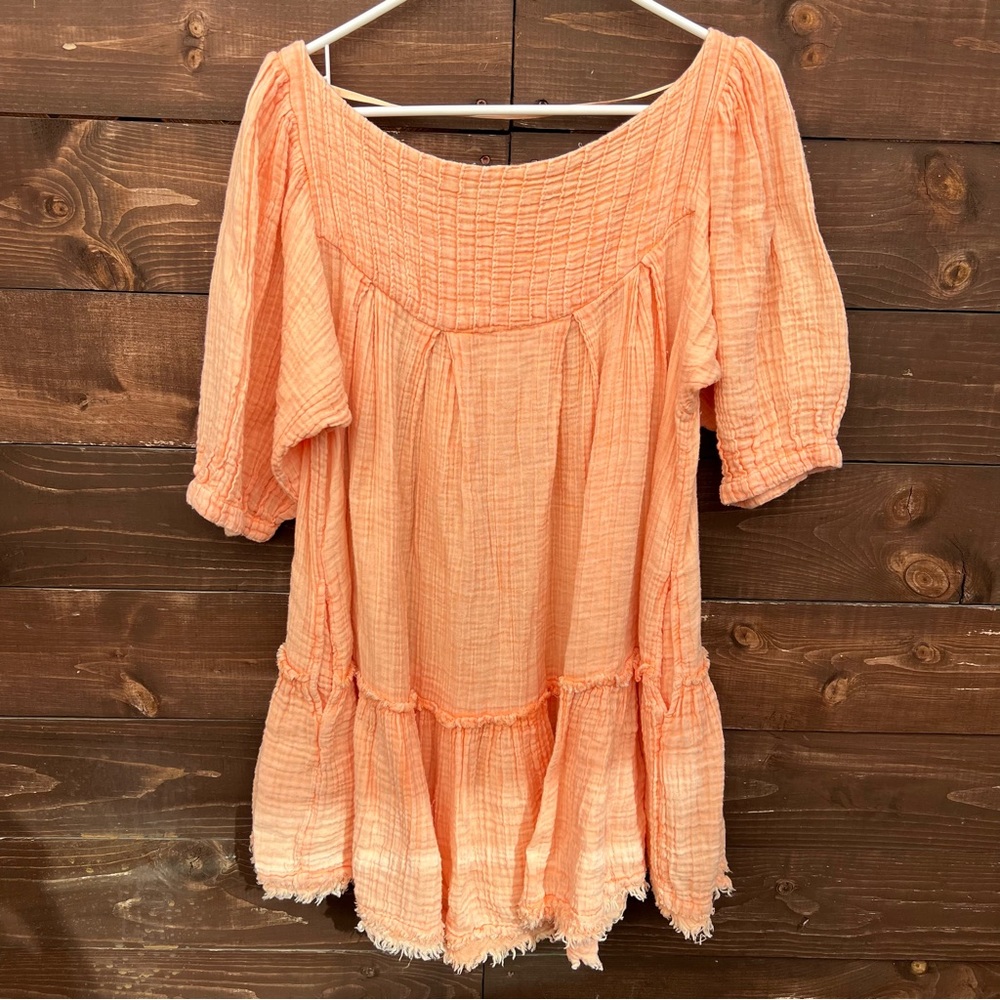 Free People Peach Mini Dress Size Small